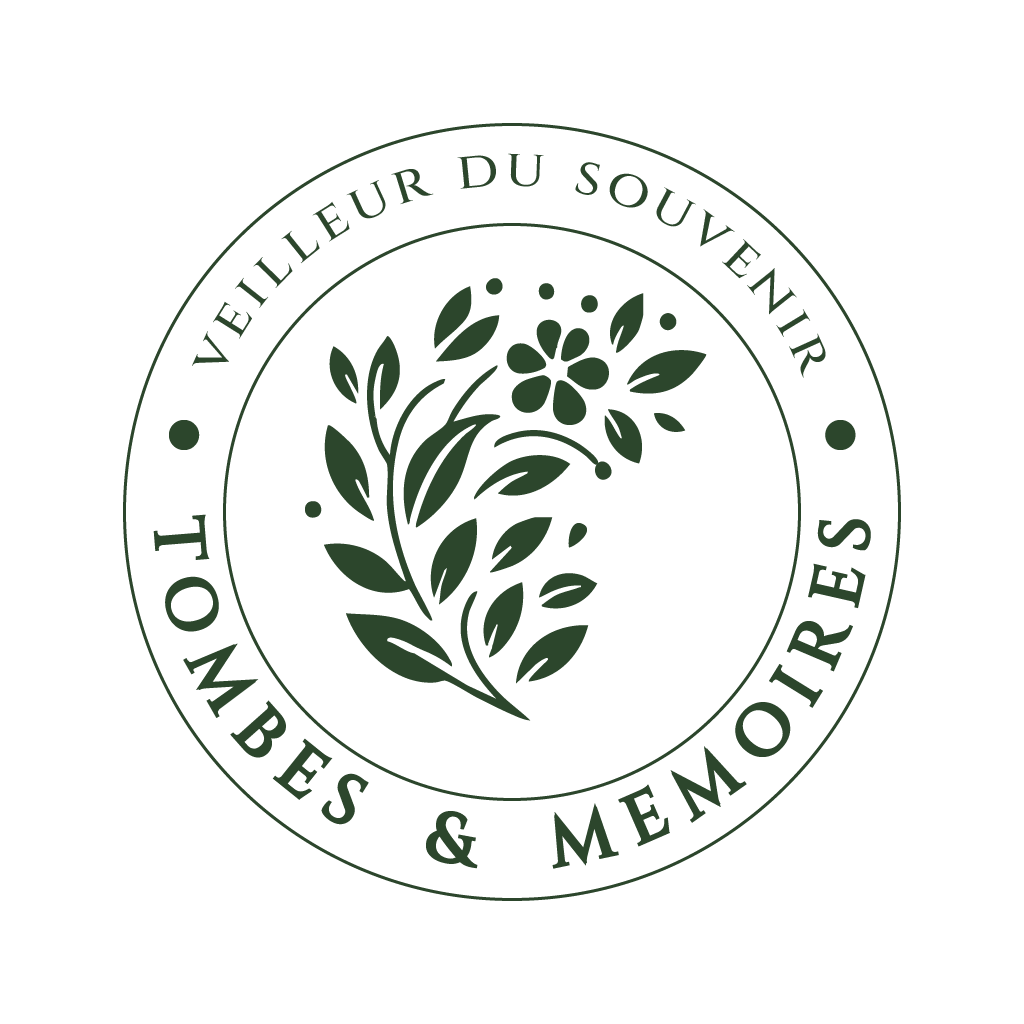 Logo de Tombes et Mémoires : Veilleur du Souvenir, service d’entretien de sépultures en Aveyron.